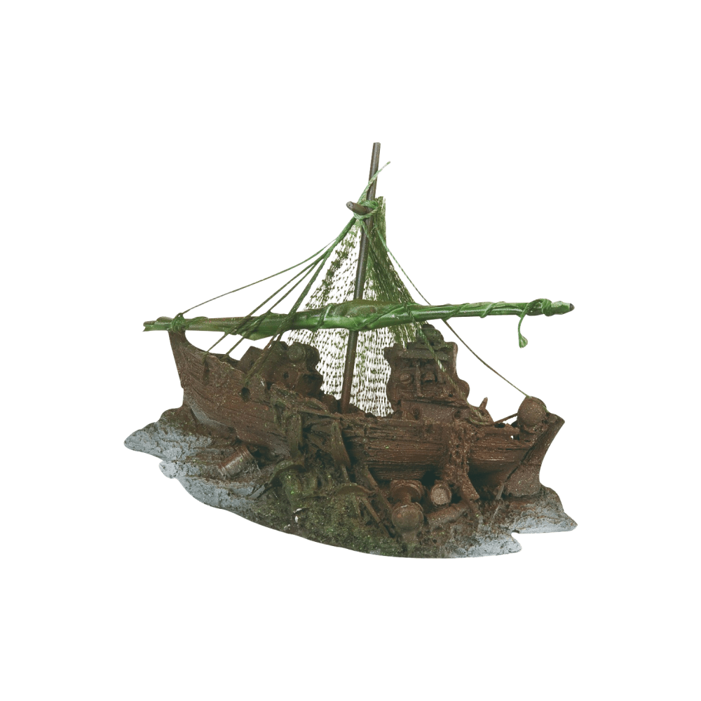 Flamingo Decoration Fisher Boat Small