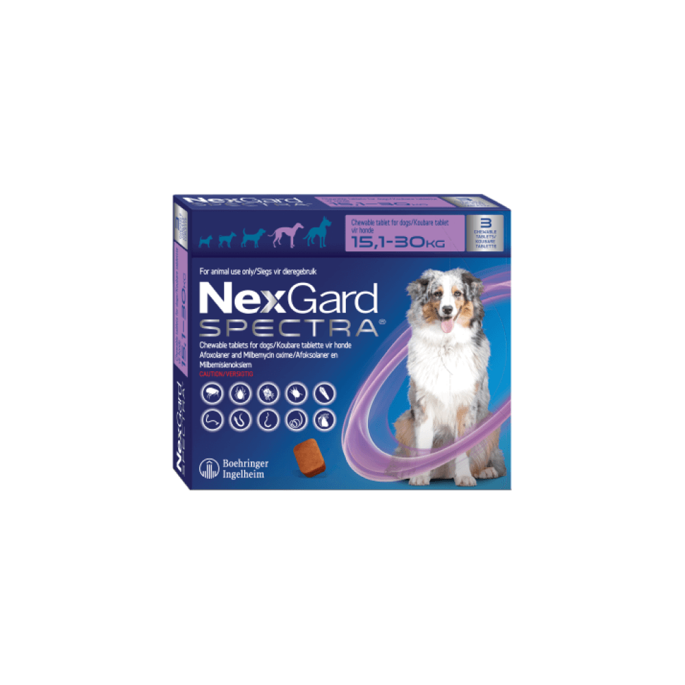 Nexgard Spectra Large Dog 15.1 - 30 kg Chewable Tick & Flea (Pack Of 3 Tablets)