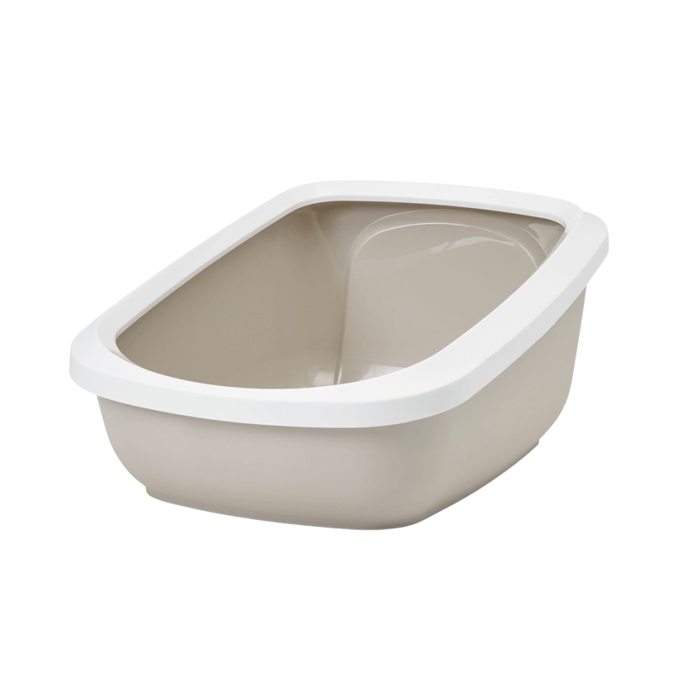Savic Aseo Cat Litter Tray Jumbo White/Mocha