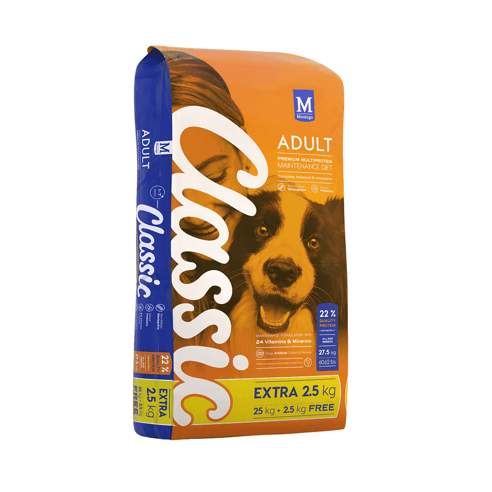 Montego Classic Adult Dog Dry Food 25+2.5kg | Value Added Bag