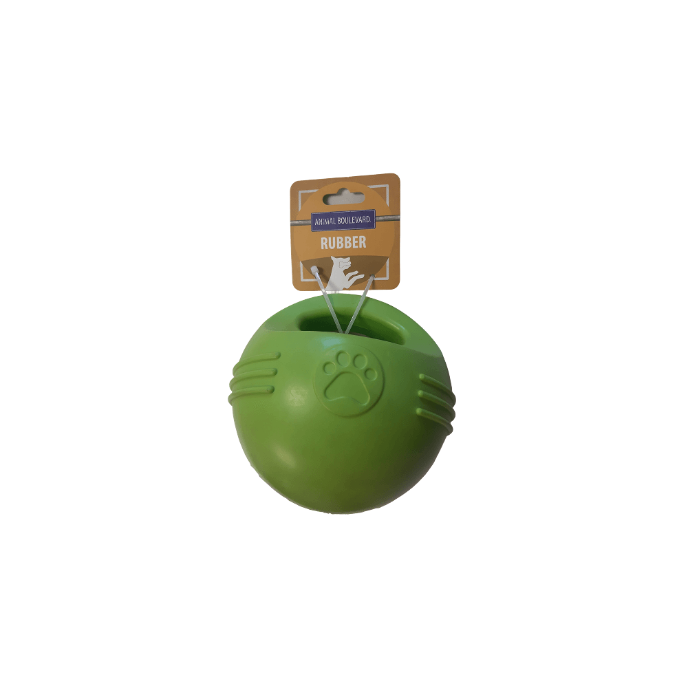 Animal Boulevard Green Rubber Ball With Handle