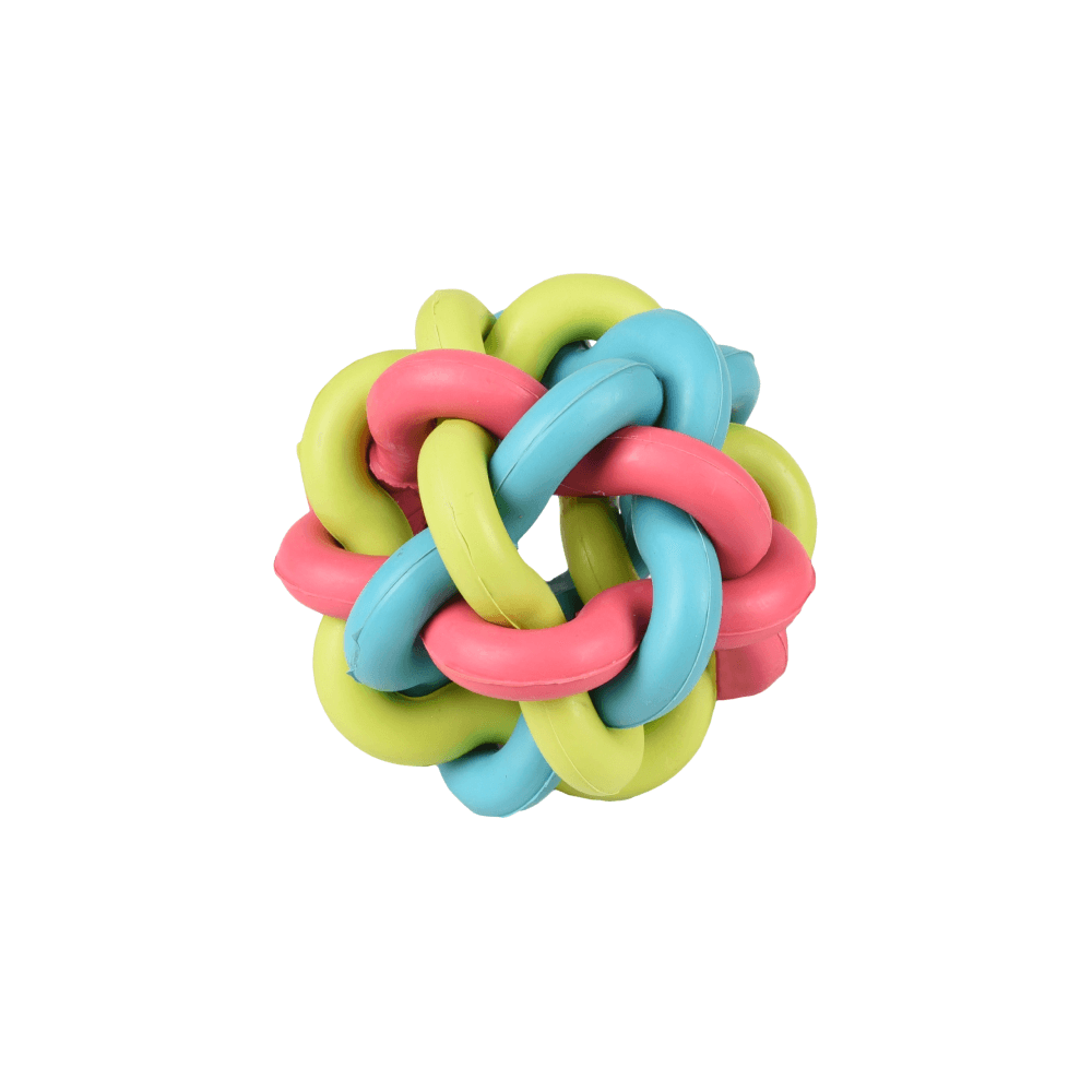Flamingo Dog Toy Rubber Zomba Braided Ball