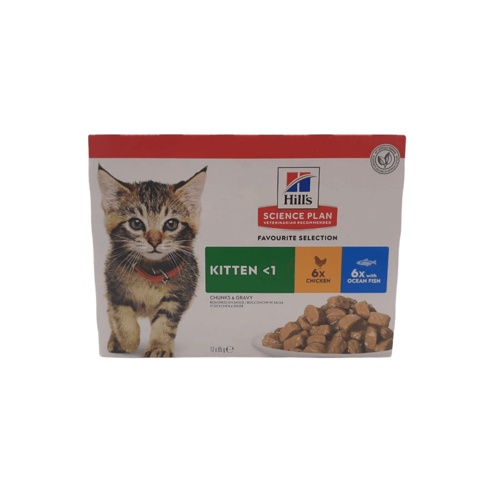 Hill's Science Plan Feline Kitten Chicken & Ocean Fish Wet Cat Food Multipack