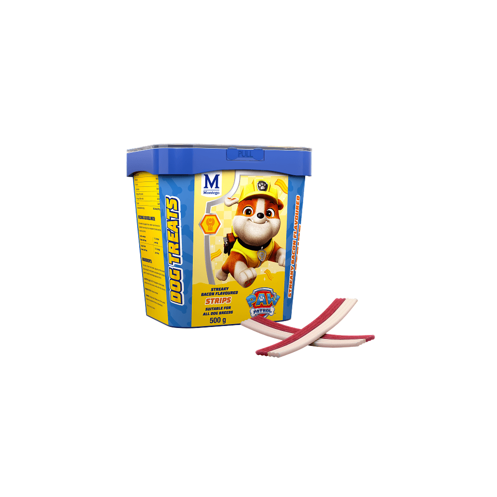 Montego Paw Patrol Streaky Bacon Strips Treats 500g