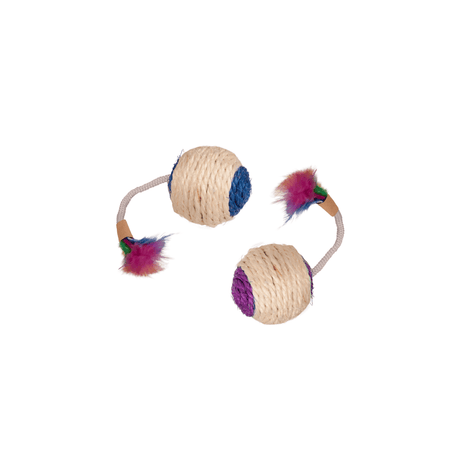 Flamingo Cat Toy Sisal Playball and Feather 6cm