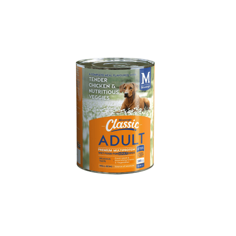 Montego Classic Dog Wet Food Adult Chicken & Veg Canned 385g