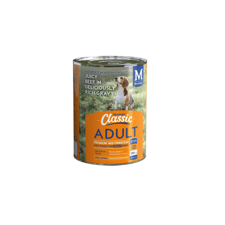 Montego Classic Dog Wet Food Adult Beef & Gravy Canned 385g