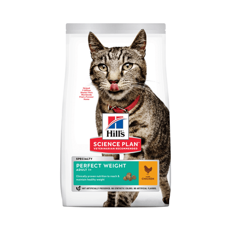 Hills Science Plan Perfect Weight Chicken Dry Cat Food 1,5kg