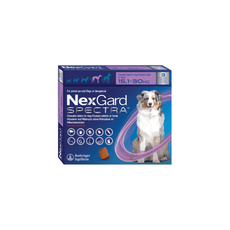 Nexgard Spectra Large Dogs 15.1kg to 30kg Pack of 3