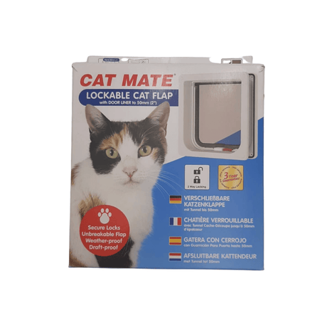 Cat Mate Lockable Cat Door White 5cm