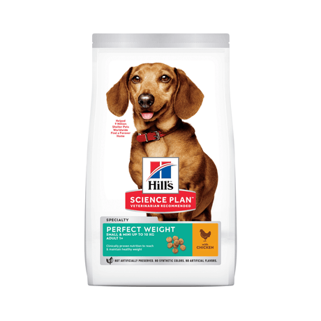 Hills Science Plan Perfect Weight Small Mini Chicken Dry Dog Food 1,5kg