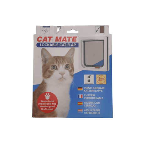 Cat Mate Lockable Cat Door White 13mm