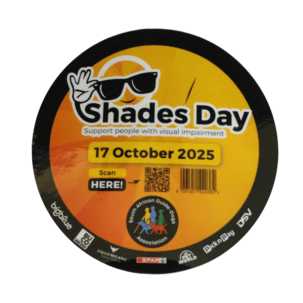 Wear Your Shades Sticker - SA Guide Dogs Association