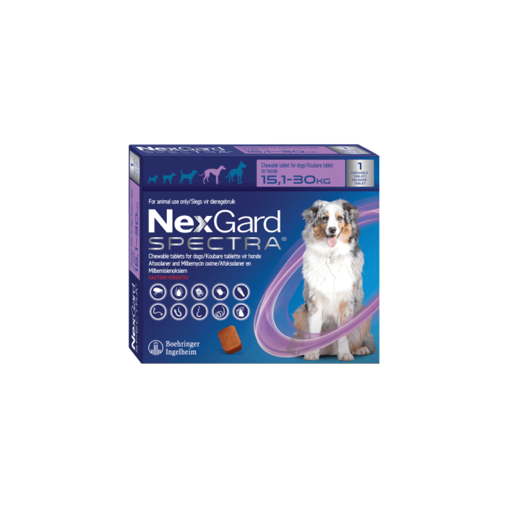 Nexgard Spectra Large Dog 15.1 - 30 kg Chewable Tick & Flea (Pack Of 1 Tablet)