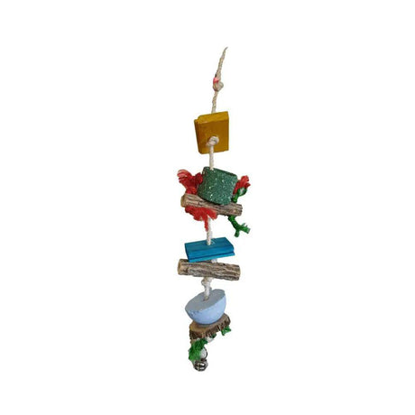 Akwa Carnival Wood & Rope Parrot Bird Toy - Petworld