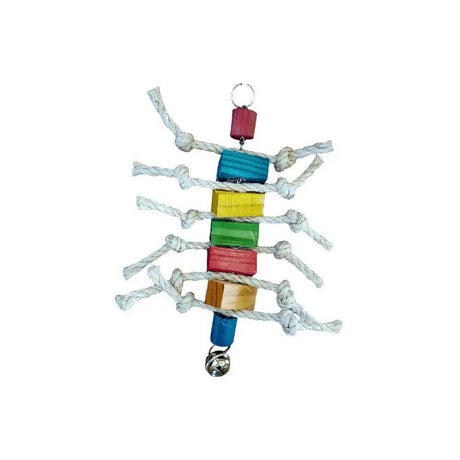 Akwa Caterpillar Wood & Rope Bird Toy - Petworld