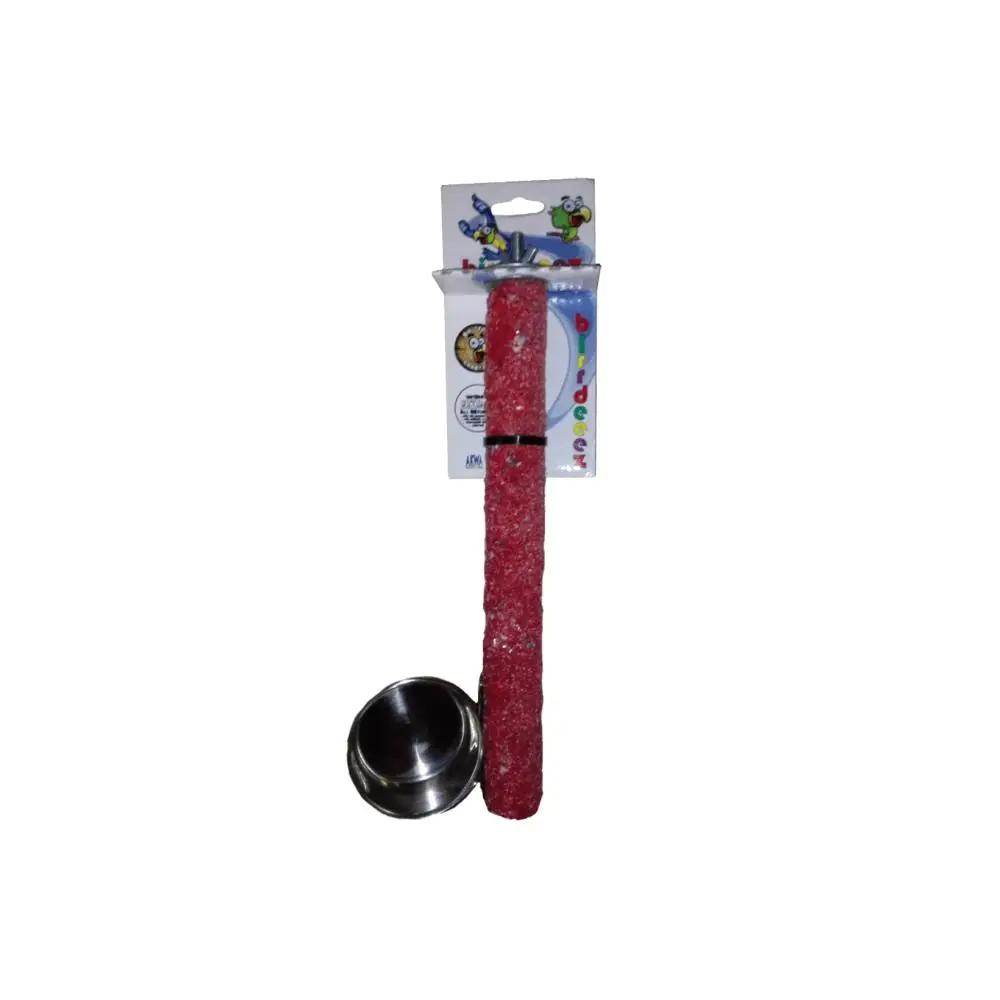 Akwa Coral Perch With Stainless Steel Bowl Bird Cage Accessory - Petworld
