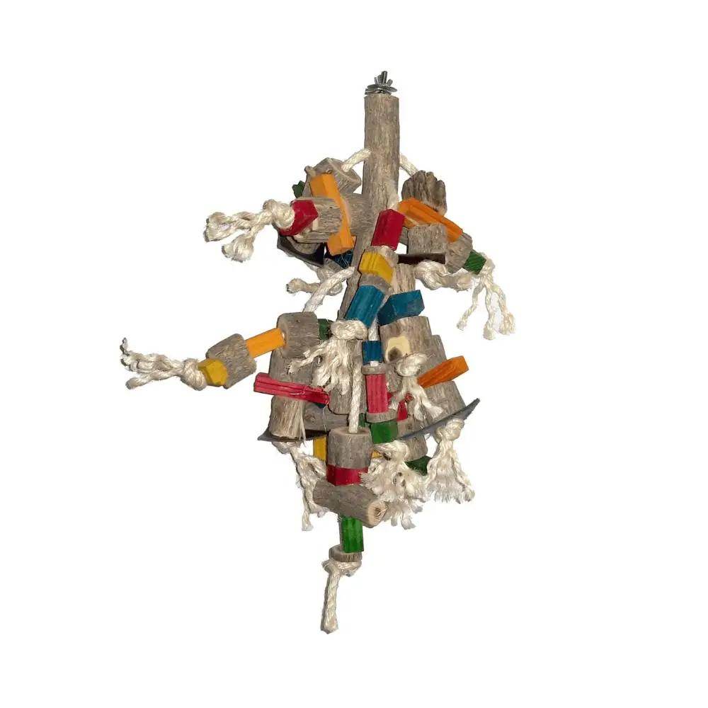 Akwa Jumbo Macaw No3 Sekelbos Wood & Rope Bird Toy - Petworld