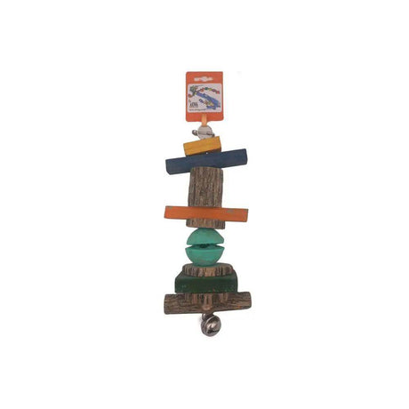 Akwa Wood On Rop With Bell Large Bird Toys - Petworld