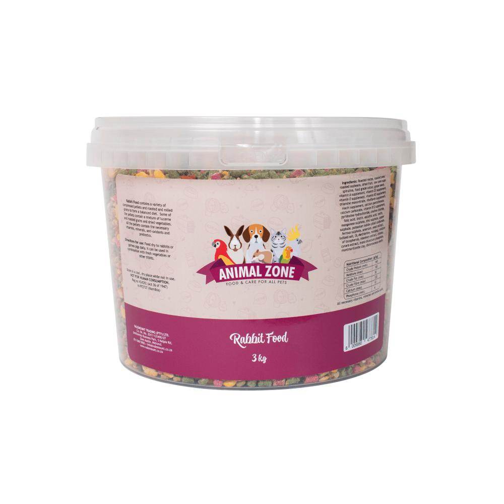 Animalzone Rabbit Value Tub Small Animal Food 3kg - Petworld