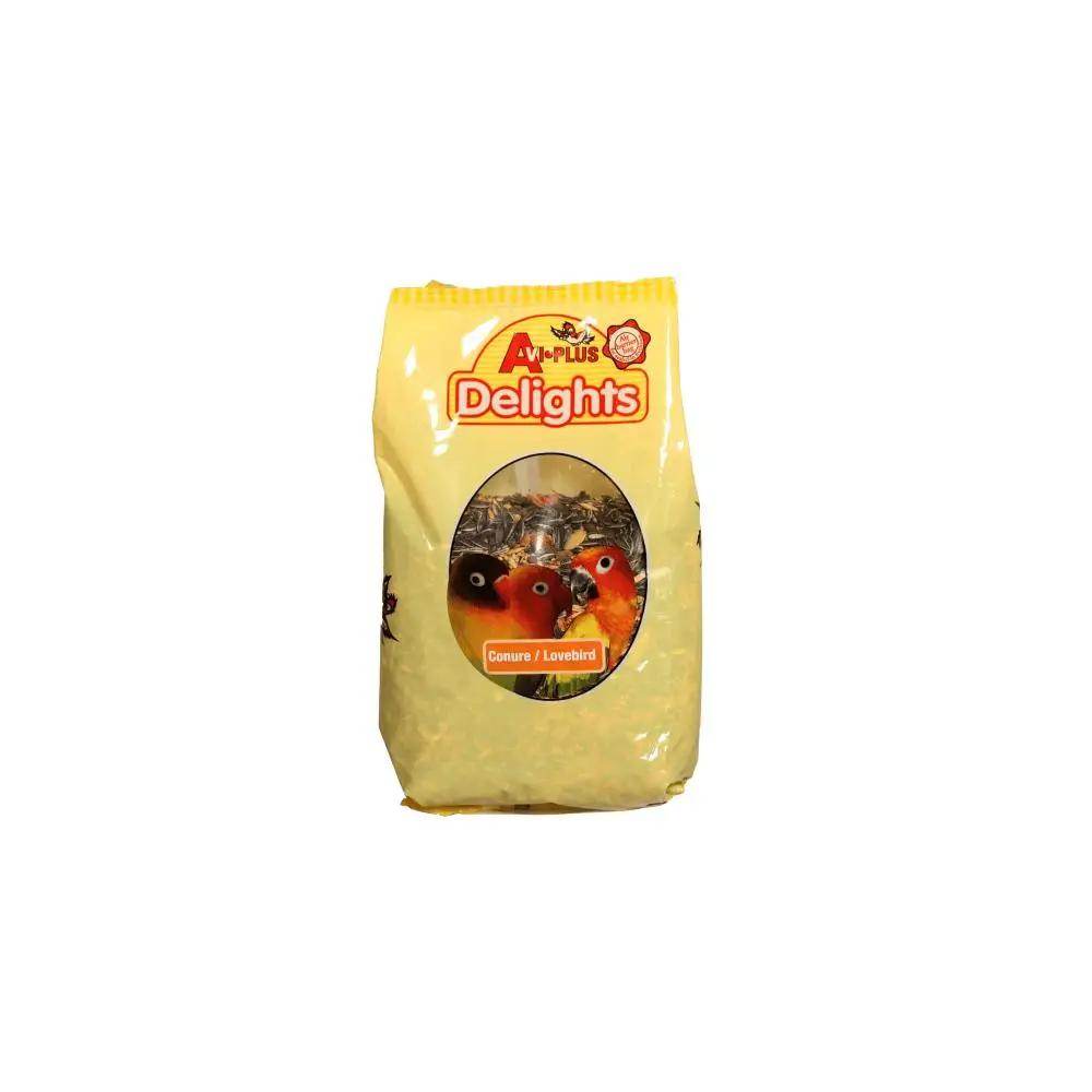 AVI Plus Delights Conure Lovebirds Bird Food 1kg - Petworld
