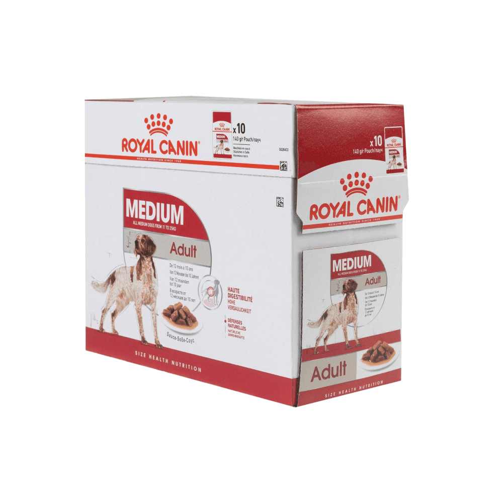 Royal Canin Size Health Nutrition Medium Adult Wet Dog Food 140g -10 Pack - Petworld
