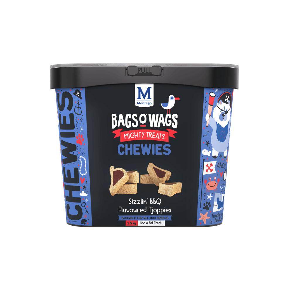 Bags O' Wags Chewies BBQ Tjoppies Dog Treats - Petworld