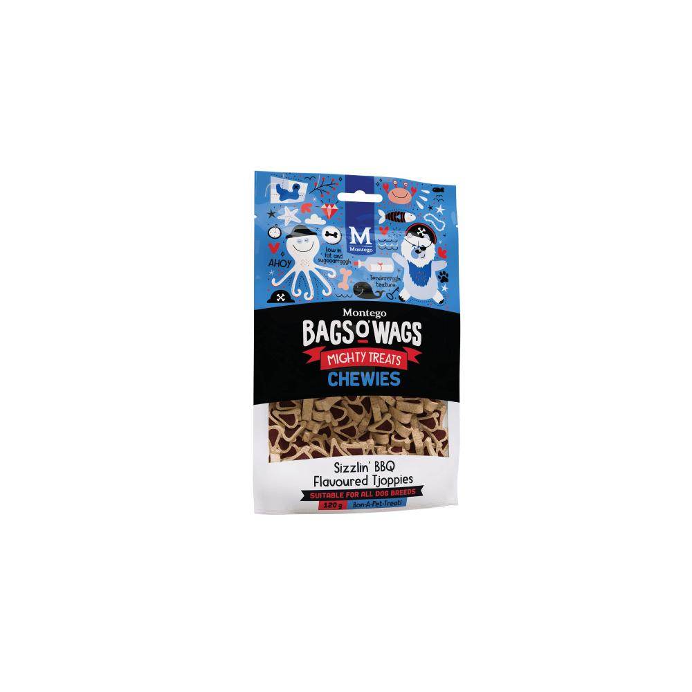 Bags O' Wags Chewies BBQ Tjoppies Dog Treats - Petworld
