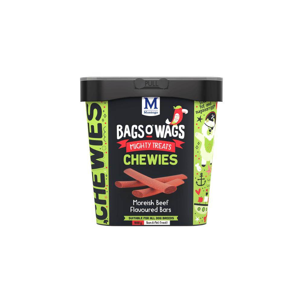 Bags O' Wags Chewies Beef Bars Dog Treats - Petworld