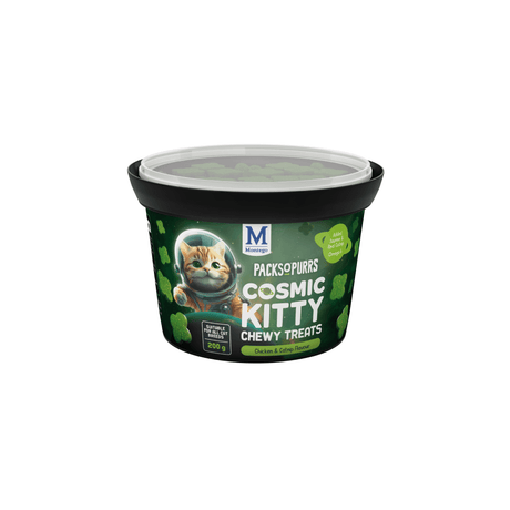 Packs O' Purrs Cosmic Kitty Chewy Chicken & Catnip Cat Treats - Petworld