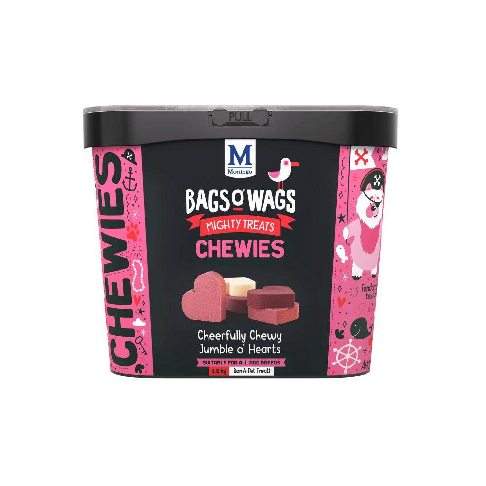 Bags O' Wags Chewies Hearts Mix Dog Treats - Petworld