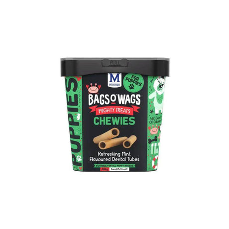Bags O' Wags Chewies Puppy Dental Tubes Dog Treats 350g - Petworld
