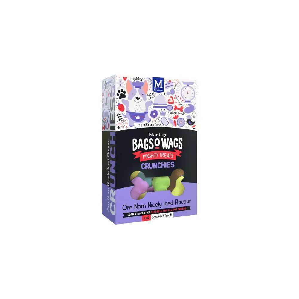 Bags O' Wags Crunchies Nicely Iced Dog Treats 1kg - Petworld