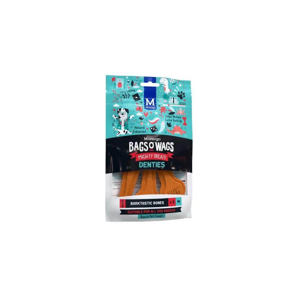 Bags O' Wags Denties Bone (M) Dog Treats 105g - Petworld