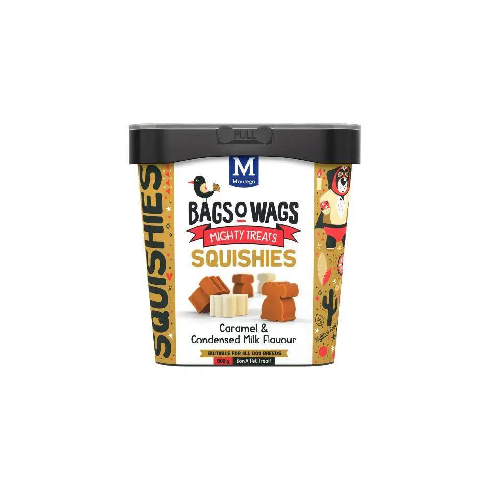 Bags O' Wags Squishies Caramel & Condensed Dog Treats Milk 500g - Petworld