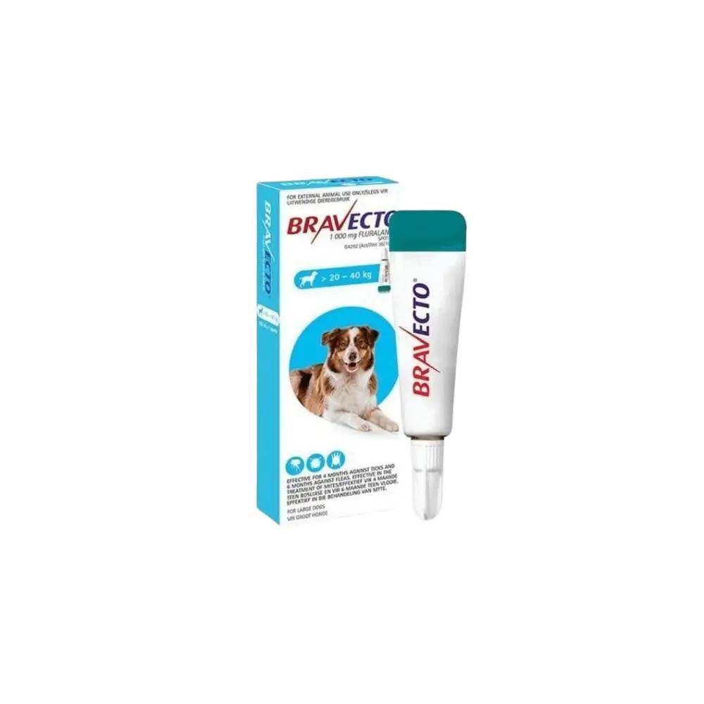 Bravecto Spot On Large Dog 20kg to 40kg Light Blue - Petworld