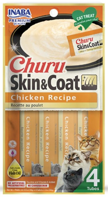 Churu Cat Chicken Skin & Coat 4x14g