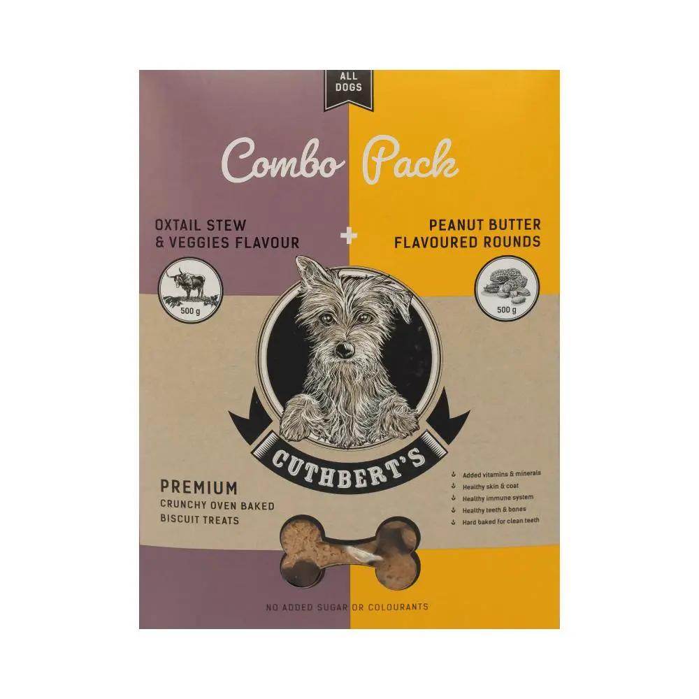 Cuthberts Combo Pack Oxtail-Peanut Butter Biscuits 1kg - Petworld