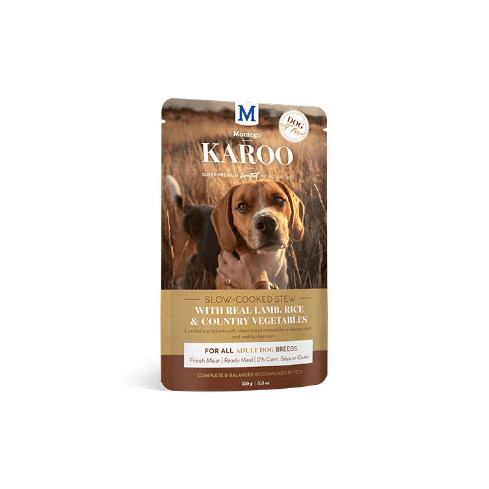 Montego Karoo Adult Lamb & Veg Wet Dog Food 150g- 10 Pack
