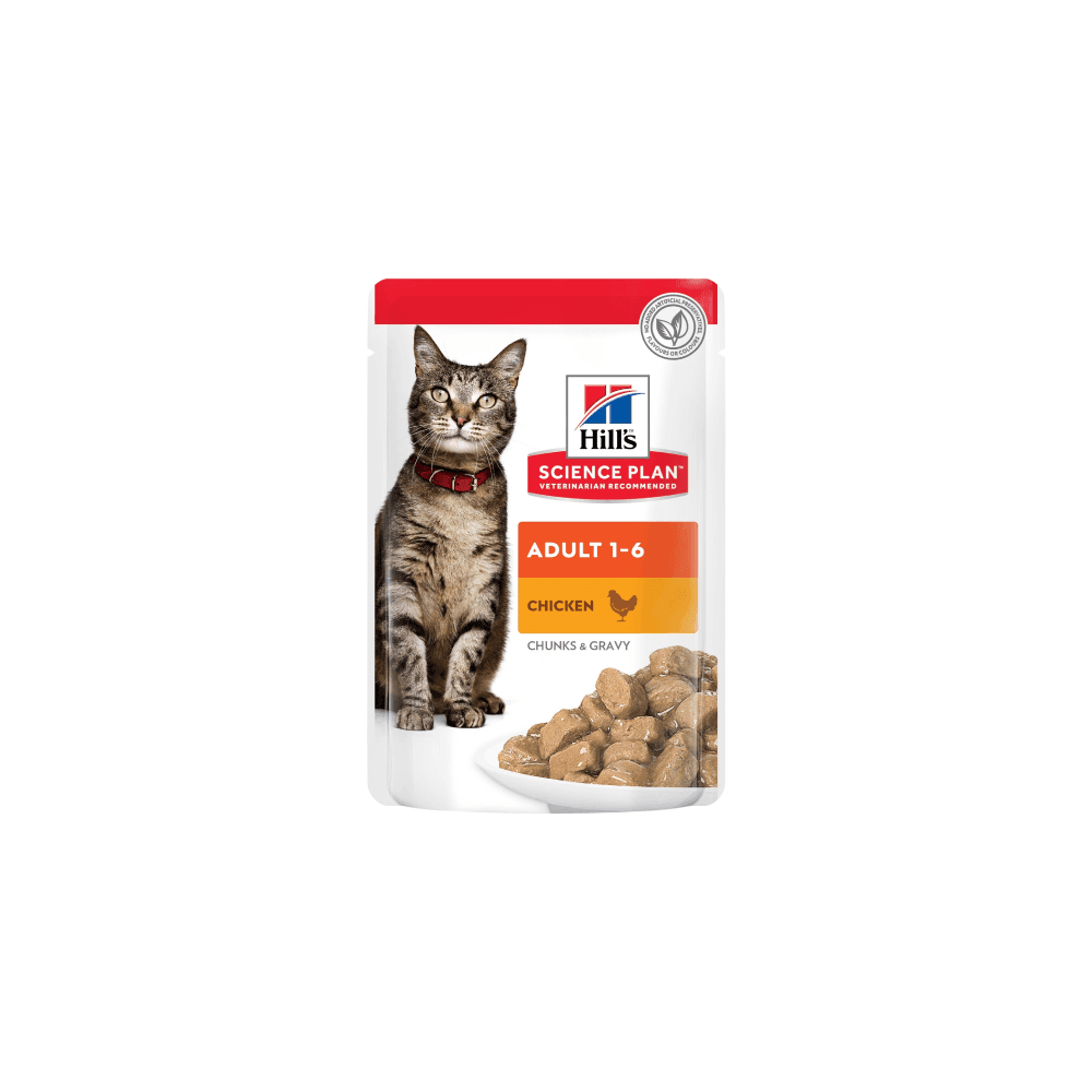 Hill's Science Plan Feline Adult Chicken Wet Cat Food (12 x 85g pouches) - Petworld