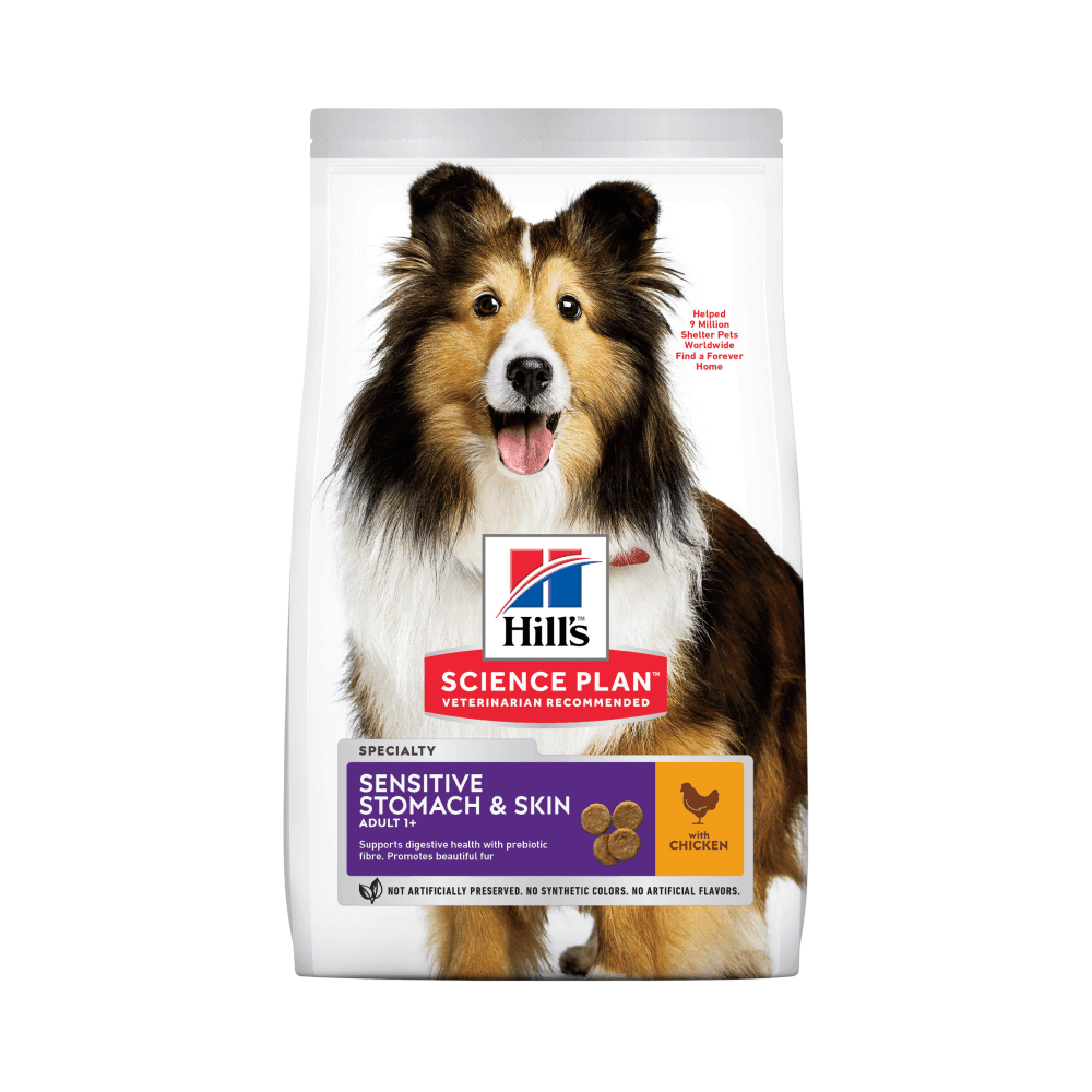 Hill's Science Plan Sensitive Stomach Skin Medium Large Breed Chicken Dry Dog Food 12kg - Petworld
