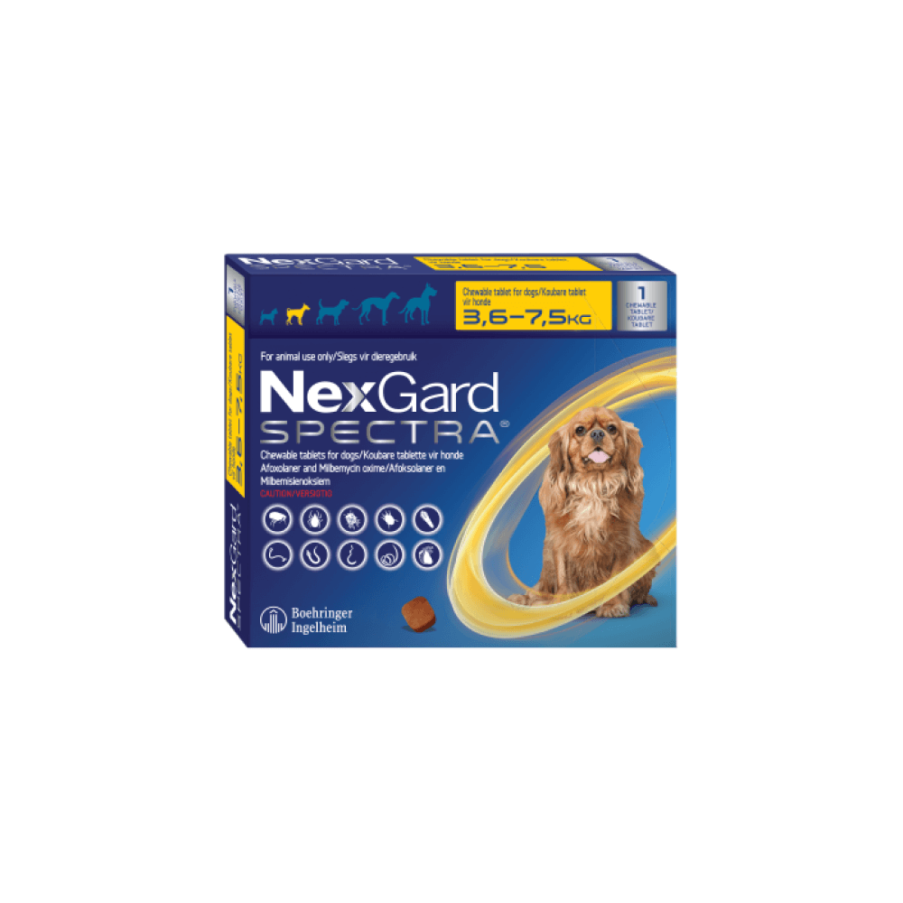 NexGard Spectra Small Dogs 4kg to 7.5kg Tick & Flea (Pack Of 1 Tablet)