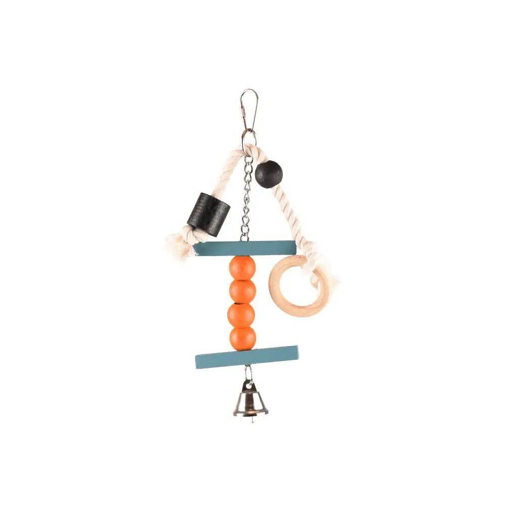 Flamingo Bird Toy Sina Balls and Bell 28cm - Petworld