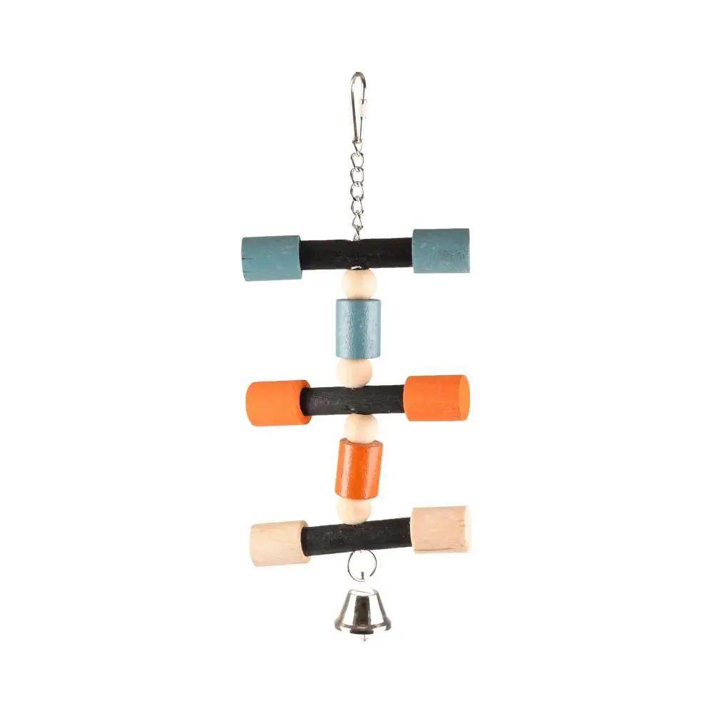 Flamingo Bird Toy Sina Dumbbell and Bell 30cm - Petworld