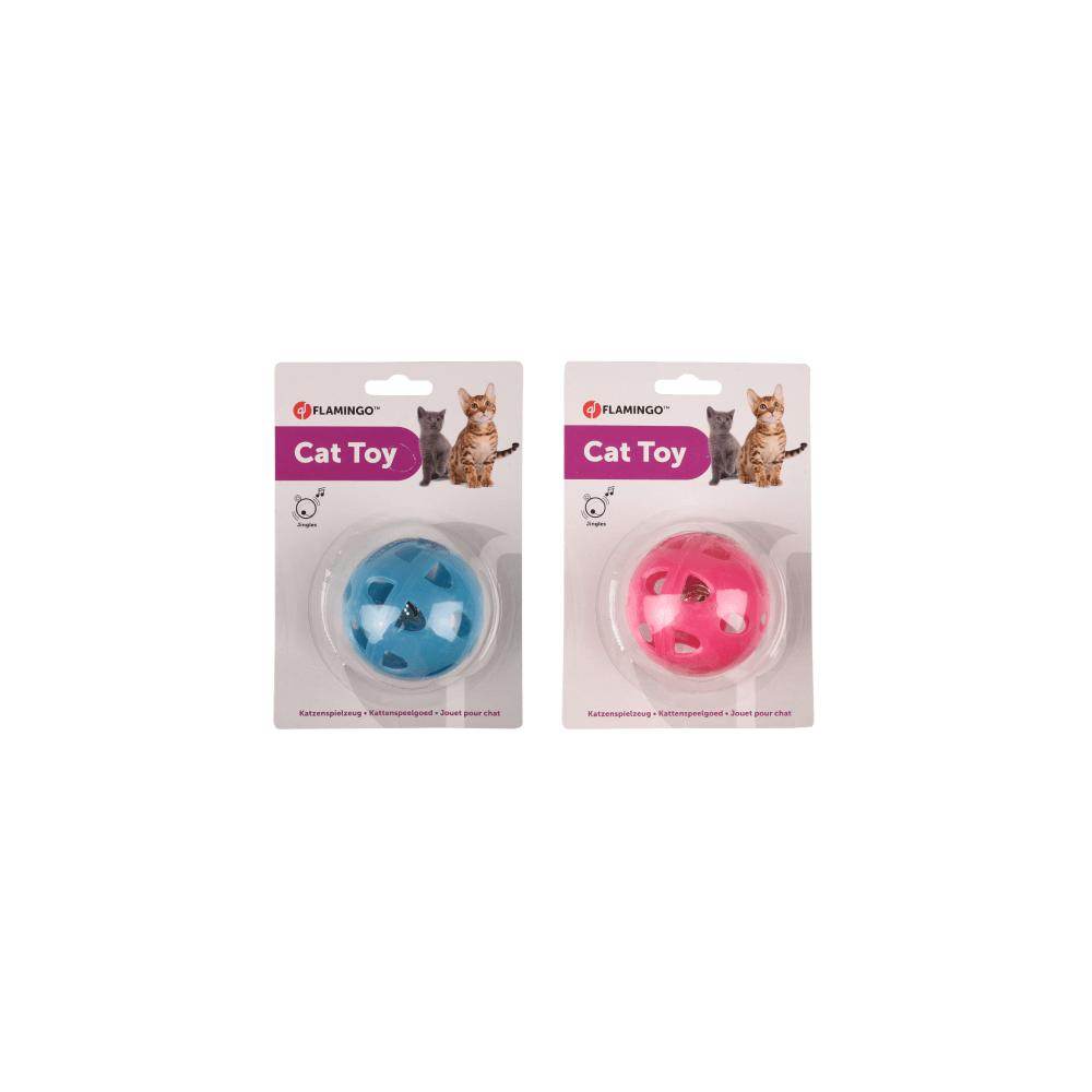 Flamingo Diwa + Bell 6,5cm Cat Toy Ball - Petworld