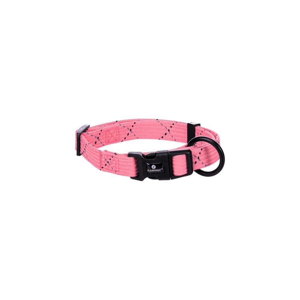 Flamingo Puppy Dolly Pink Reflective S Dog Collar (30-45cm x 15mm) - Petworld