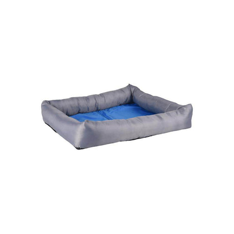 Flamingo Cooling Basket Fresk Rectangular Blue & Grey Dog Bed - Petworld
