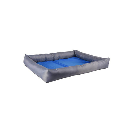 Flamingo Cooling Basket Fresk Rectangular Blue & Grey Dog Bed - Petworld