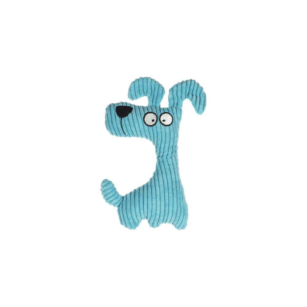 Flamingo Pebbles Corduroy Dog Blue Dog Toy 23cm - Petworld