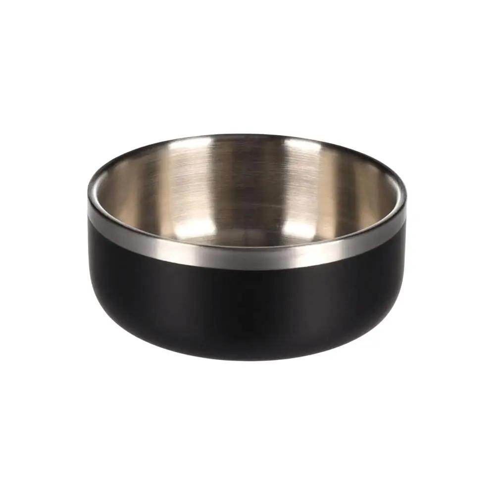 Flamingo Feeding And Drinking Bowl Lora Stainless Steel Black Round - Petworld